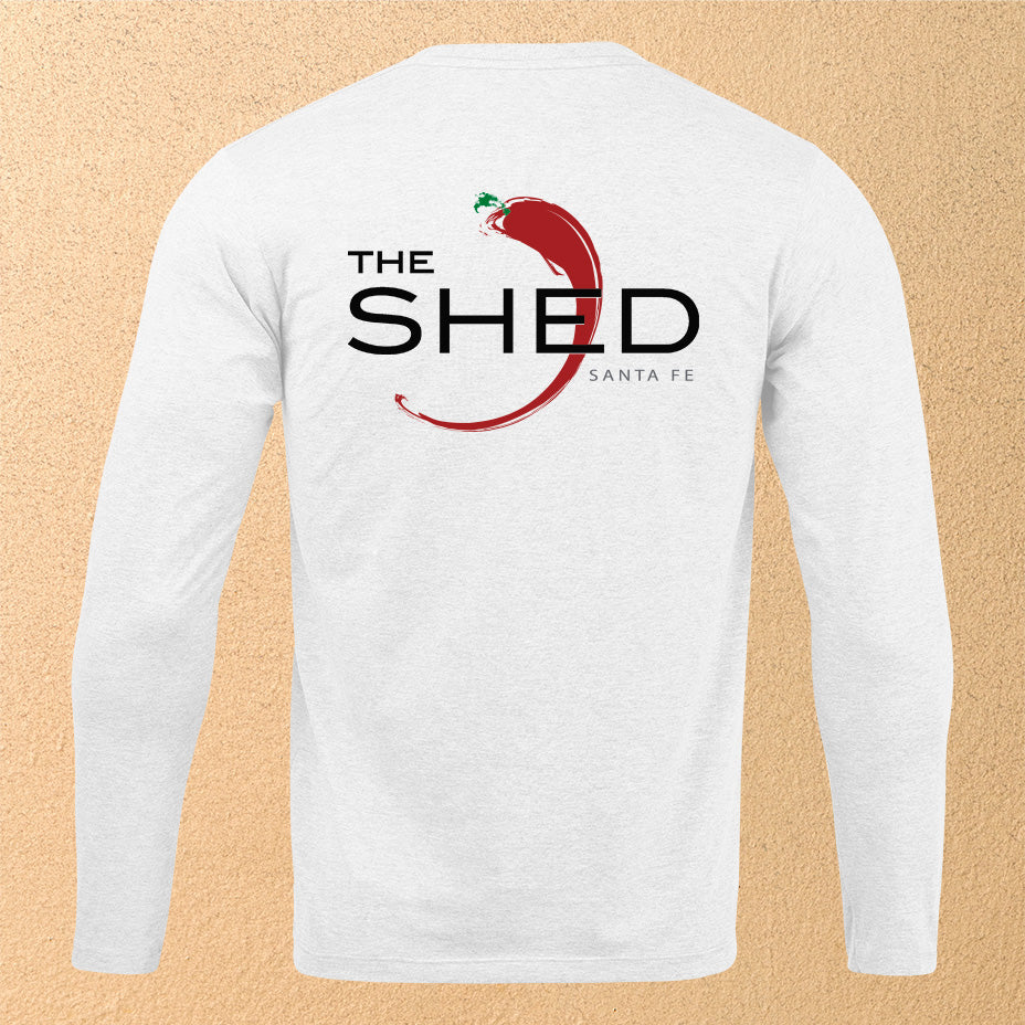 "The Shed Chile" Unisex Long-Sleeved Shirt - White